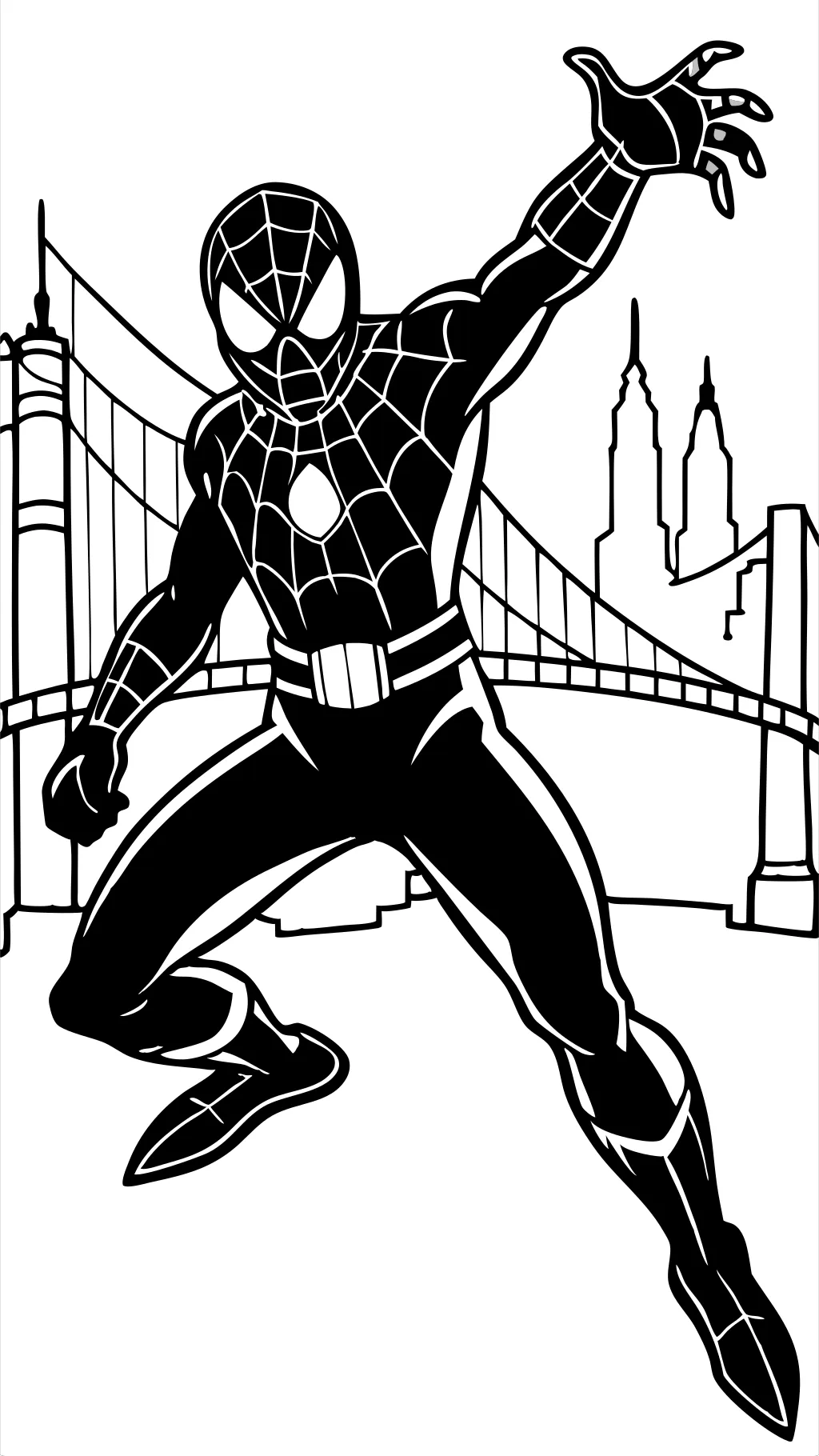 Páginas para colorear de Spiderman Miles Morales